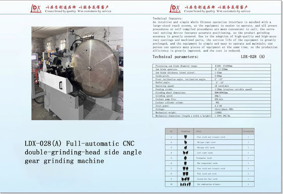 Houtbewerkingscarbidezaagblad Volledige CNC-dubbele slijpkop zijscherpmachine