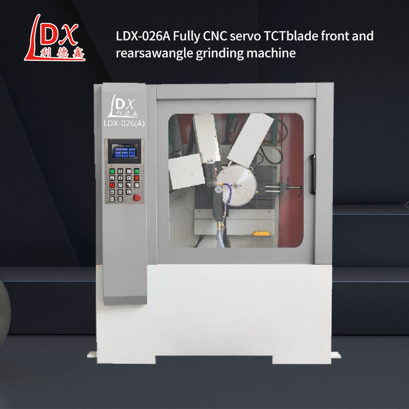 LDX-026A Volledig afgesloten CNC cirkelvormige zaagblad voor en achterhoek slijpmachine